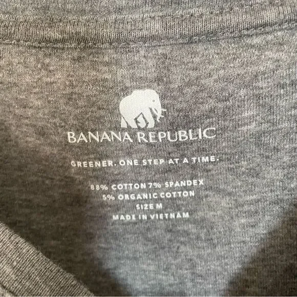 Banana Republic Long Sleeve Crewneck Cotton Blend T-Shirt, Medium - Picture 7 of 9